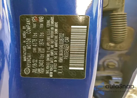 2022 Hyundai Elantra N из США, поврежденный, VIN KMHLW4AK6NU008702